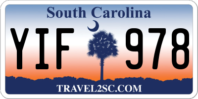 SC license plate YIF978