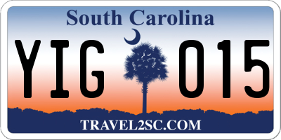 SC license plate YIG015