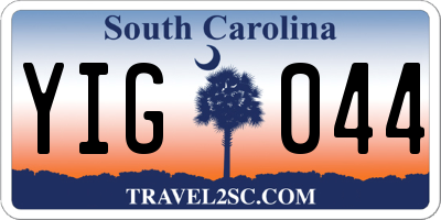 SC license plate YIG044