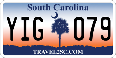 SC license plate YIG079