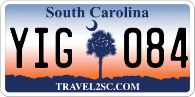 SC license plate YIG084