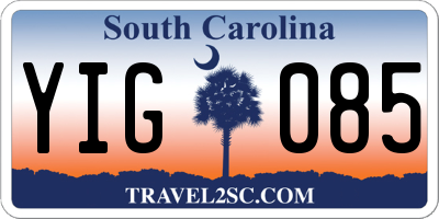 SC license plate YIG085