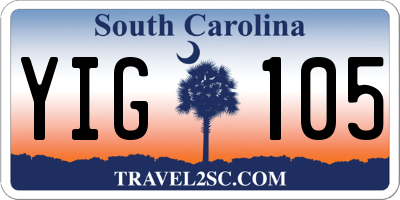 SC license plate YIG105