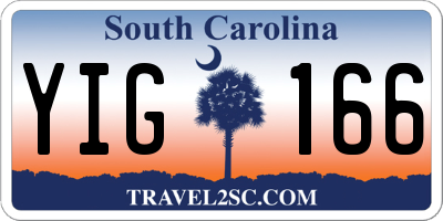 SC license plate YIG166