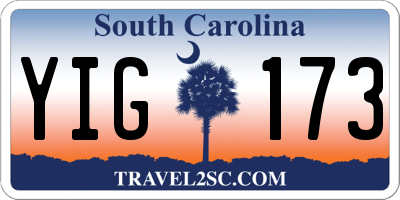 SC license plate YIG173
