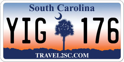 SC license plate YIG176