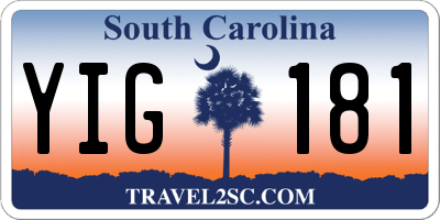 SC license plate YIG181