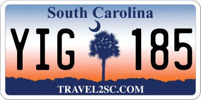 SC license plate YIG185