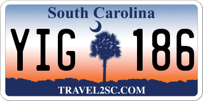 SC license plate YIG186