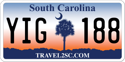 SC license plate YIG188
