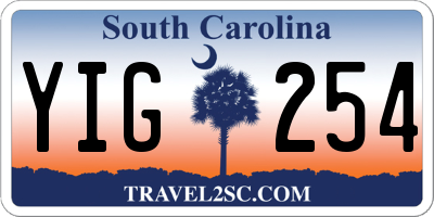 SC license plate YIG254