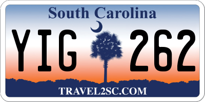 SC license plate YIG262