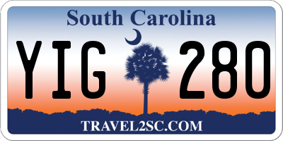 SC license plate YIG280
