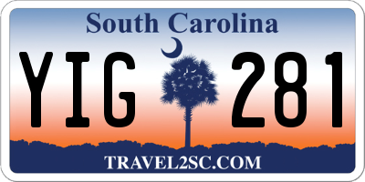 SC license plate YIG281