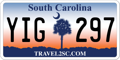 SC license plate YIG297