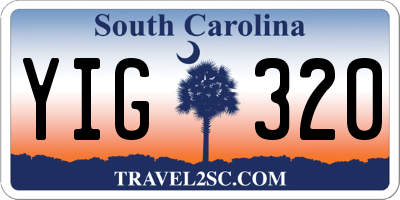 SC license plate YIG320
