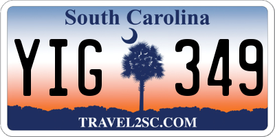 SC license plate YIG349