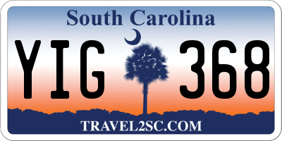 SC license plate YIG368