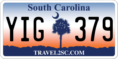 SC license plate YIG379