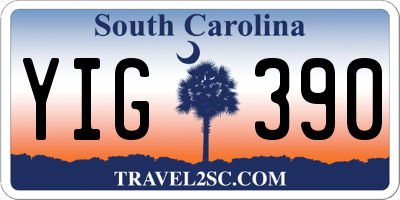 SC license plate YIG390