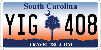 SC license plate YIG408