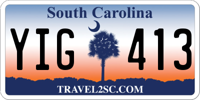 SC license plate YIG413