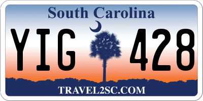 SC license plate YIG428