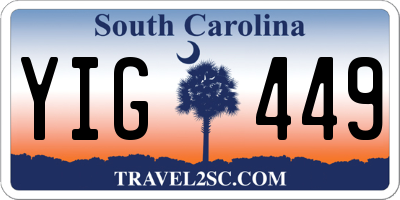 SC license plate YIG449