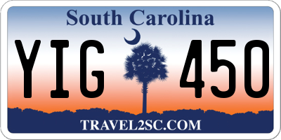 SC license plate YIG450