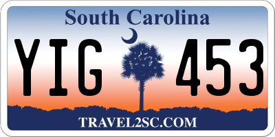 SC license plate YIG453