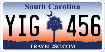 SC license plate YIG456