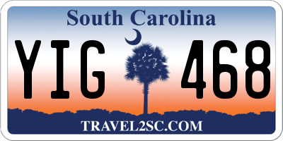 SC license plate YIG468