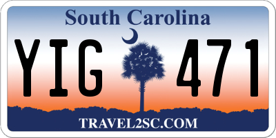 SC license plate YIG471