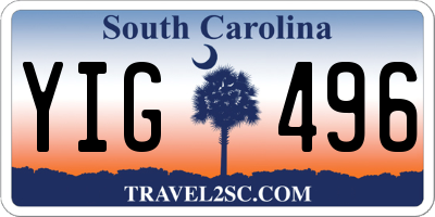 SC license plate YIG496