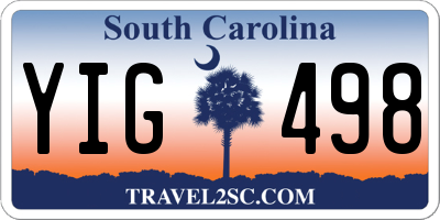 SC license plate YIG498