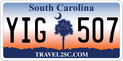 SC license plate YIG507