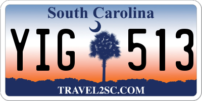 SC license plate YIG513