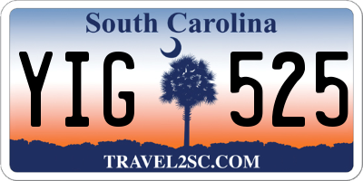 SC license plate YIG525