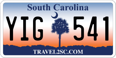 SC license plate YIG541