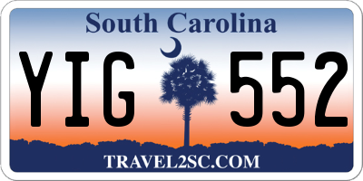 SC license plate YIG552