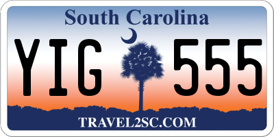 SC license plate YIG555