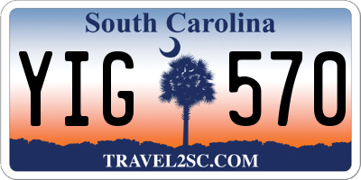 SC license plate YIG570