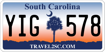 SC license plate YIG578