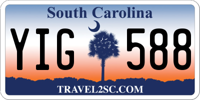 SC license plate YIG588