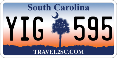 SC license plate YIG595