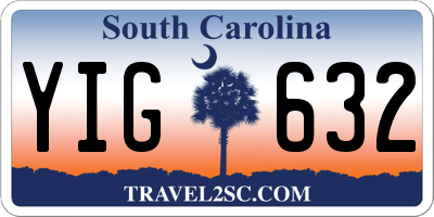 SC license plate YIG632