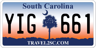 SC license plate YIG661