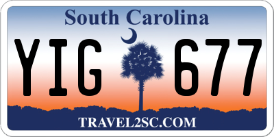 SC license plate YIG677