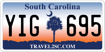 SC license plate YIG695