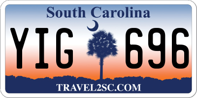 SC license plate YIG696